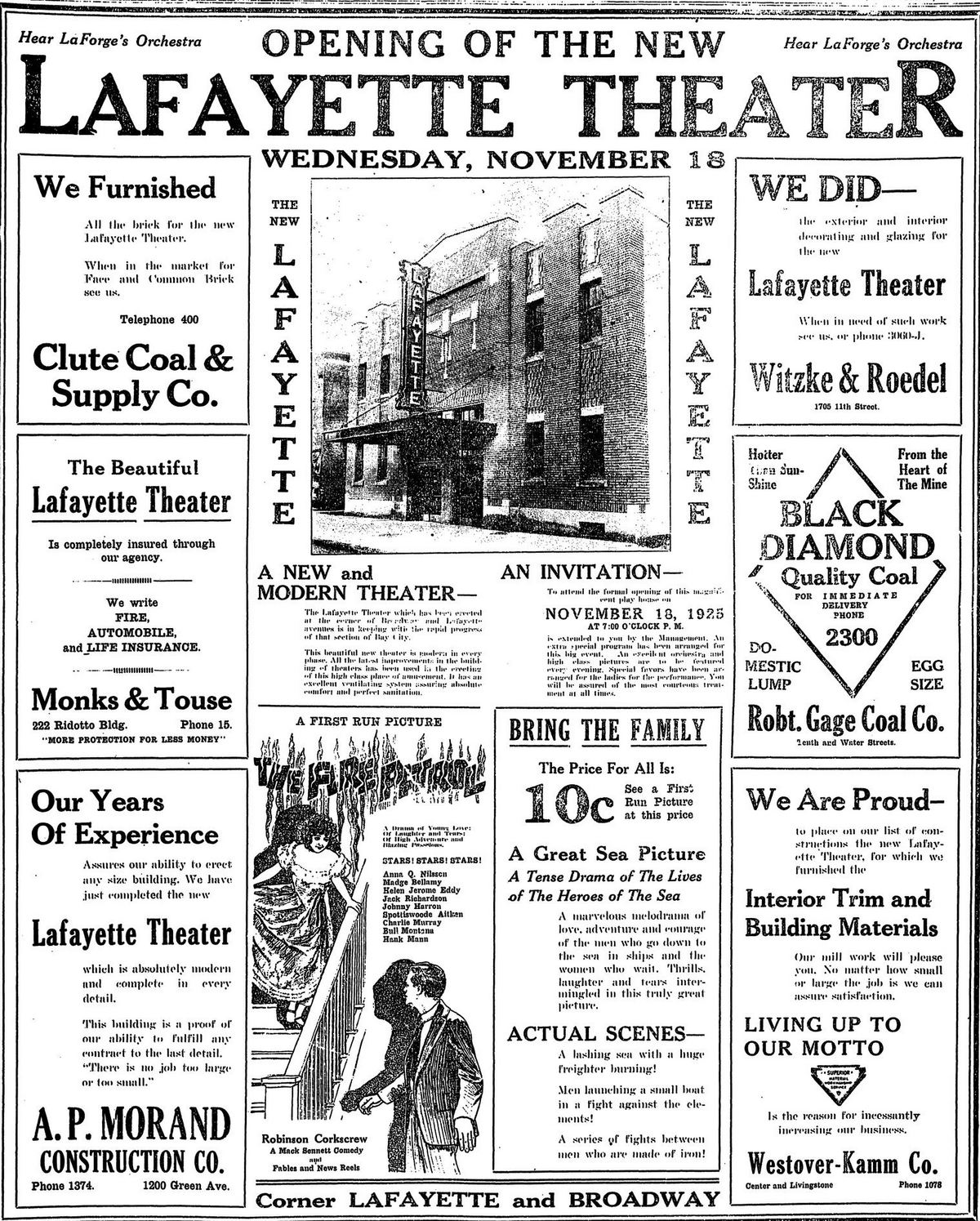 Lafayette Theatre - November 17 1925